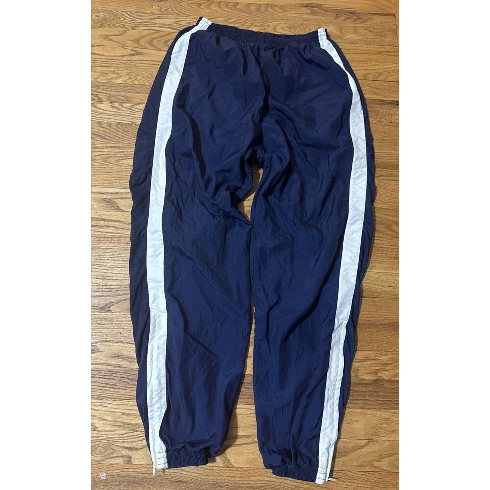 Vintage Nike Gray Tag Windbreaker Track Pants Sz Large Blue Baggy Jersey Lined